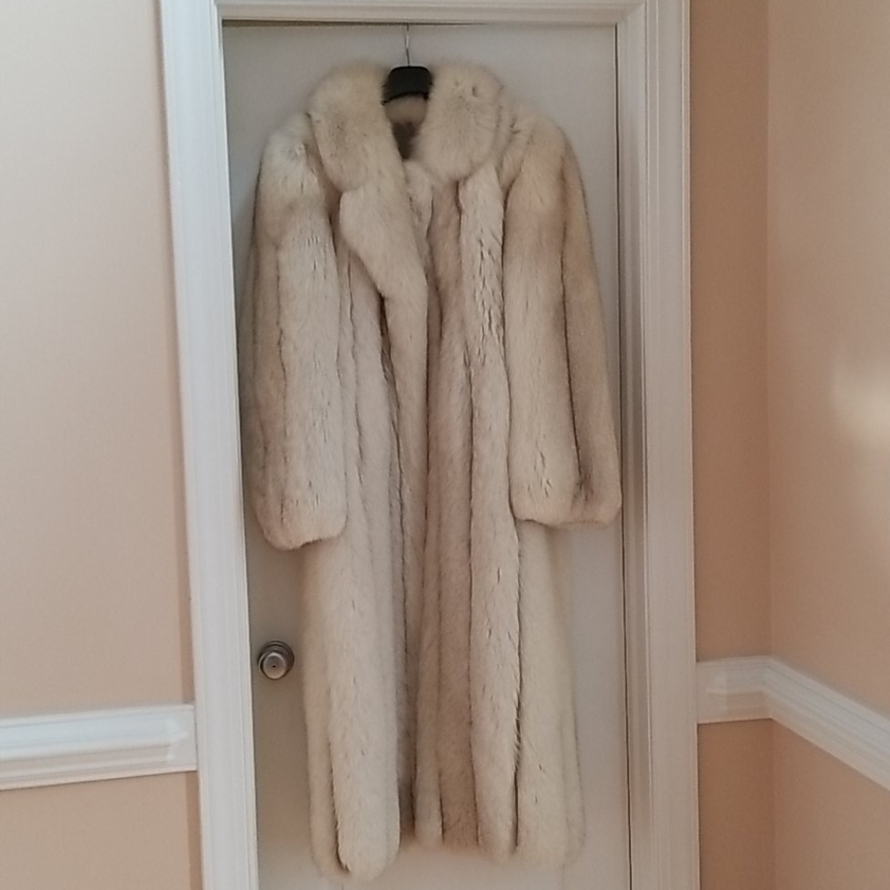 Genuine Blue Fox Full Length Coat